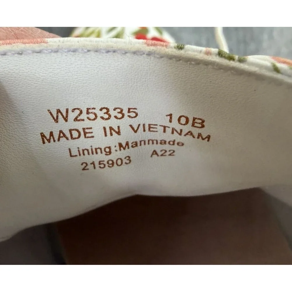 Cole Haan Womens sz 10 Original Grand Floral Wingtip Oxfords White Comfort Shoes - Picture 8 of 8